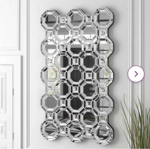 silver abstract mirror